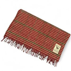Vintage Hilltop Ballindalloch Cashmere Wool Blend Plaid Scarf Made in Scotland